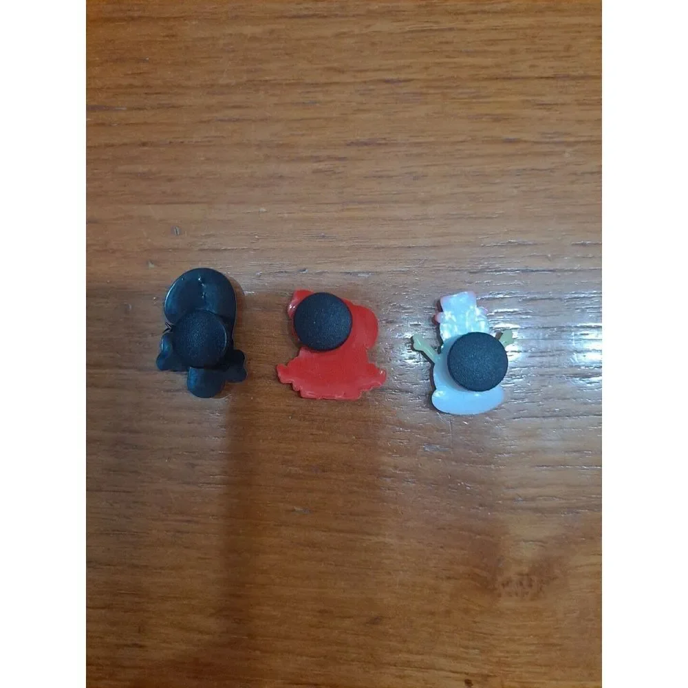 Lot Of 3 Christmas Holiday Themed Croc Charm Jibz Snowmen Reindeer ‎ Candy Cane